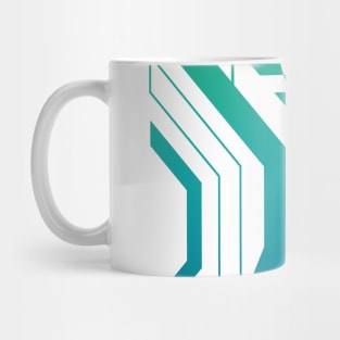 Geometric abstract blue modern Mug